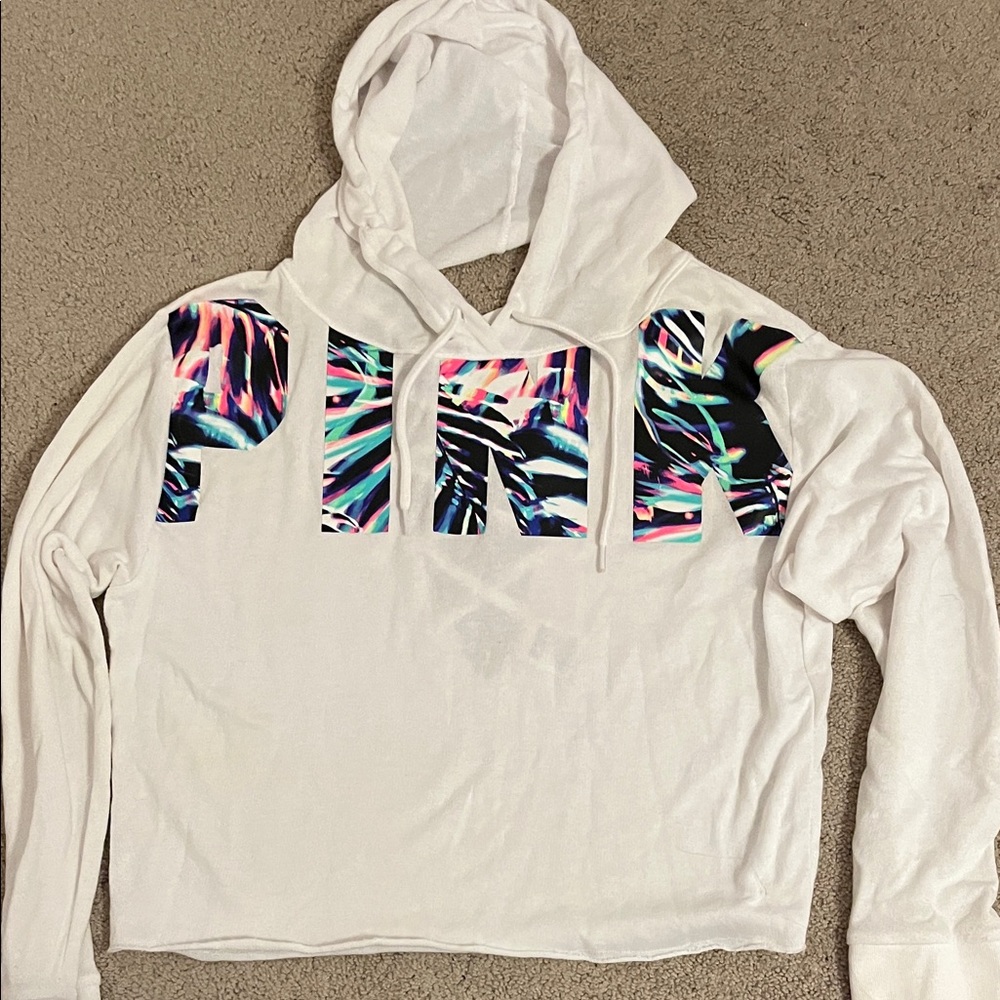 PINK Victoria's Secret White Hoodie